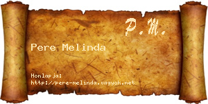 Pere Melinda névjegykártya