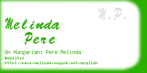 melinda pere business card